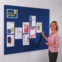 frameless felt noticeboard 1200 x 1500mm hxw blue