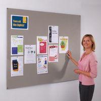 frameless felt noticeboard 1200 x 2400mm hxw grey