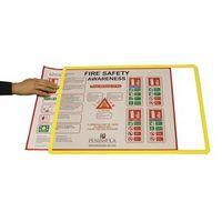 FRAMES4DOCS SELF-ADHESIVE A2 YELLOW PK 10