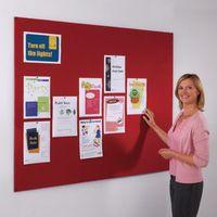 FRAMELESS FELT NOTICEBOARD - 1200 x 1800MM (HXW) - RED