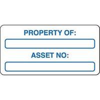 FRAGMENTING LABEL ROLL OF 250 PROPERTY OF/ASSET NO 50 X 25
