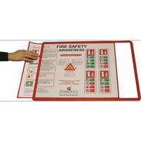 FRAMES4DOCS SELF-ADHESIVE A2 RED PK 10