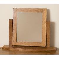 French Chateau Rustic Solid Oak Swivel Table Mirror