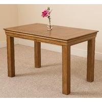 French Rustic Solid Oak 120 cm Dining Table