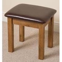 French Chateau Rusitc Solid Oak Dressing Table Stool