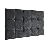 Frampton Monreal Velluto Headboard Black Superking