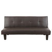 franklin faux leather sofa bed in brown