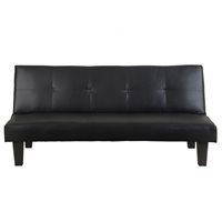 FRANKLIN FAUX LEATHER SOFA BED in Black