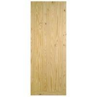 Framed Ledged & Braced Clear Pine Veneer Unglazed Front Door (H)1981mm (W)762mm