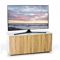 Frank Olsen Intel 1100 White Gloss / Oak Intelligent TV Cabinet (Assembled)