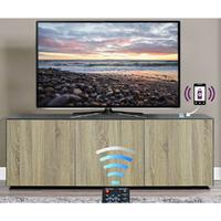 Frank Olsen Intel 1500 Grey Gloss / Oak Intelligent TV Cabinet (Assembled)