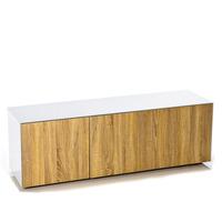 Frank Olsen Intel 1500 White Gloss / Oak Intelligent TV Cabinet (Assembled)