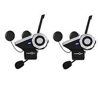 FreedConn 2Pcs T-Rex Freedconn Full Duplex Motorcycle Group Talk System 1500M 8-Way BT Interphone FM Radio Bluetooth Helmet Intercom Headsets