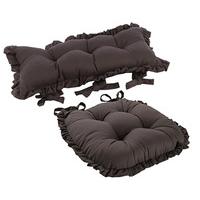 Frilled Seat Pads & Back Rests (Set of 4)