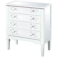 French White Painted Chest of Drawer - 4 Drawer