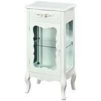 french white painted rose glass unit 1 door 1 drawer