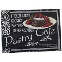 French Cafe Pastry Wooden Panel (Set of 4)