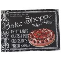 French Cafe Bake Shoppe Wooden Panel (Set of 4)