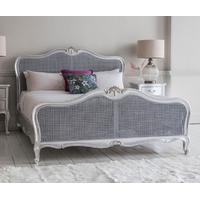 frank hudson chic silver with cane bed