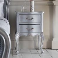 frank hudson chic silver bedside cabinet