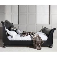 Frank Hudson Safari Ebony with Leather Bed - 6ft Queen Size