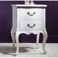 Frank Hudson Chic Chalk Bedside Cabinet