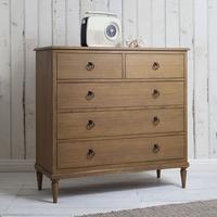 Frank Hudson Annecy Weathered Chest of Drawer - 5 Drawer