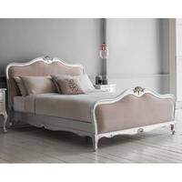 Frank Hudson Chic Silver with Linen Upholstered Bed