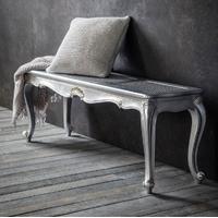 frank hudson chic silver bench