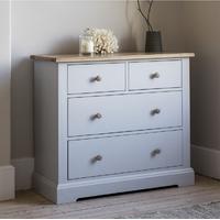 Frank Hudson Marlow Soft Grey Paint Chest of Drawer - 4 Drawer