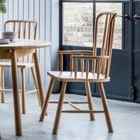 frank hudson wycombe oak carver dining chair pair