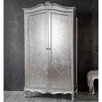 frank hudson chic silver wardrobe 2 door