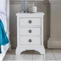 Frank Hudson Aurelia Chalk Bedside Cabinet - 3 Drawer