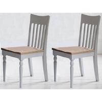 Frank Hudson Marlow Soft Grey Paint Dining Chair (Pair)