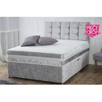 From £149 (from Beds 24hr) for a crushed velvet divan bed with a mattress and drawer options from £199 - choose from three colours and save up to 60%