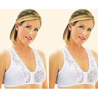 Front-Fastening Lacy Comfort Bras (2 - SAVE £5)