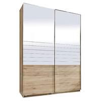 francis 2 door sliding mirrored wardrobe 150cm