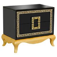 Frenzi Lamp Table In Black High Gloss With Diamanté Jewels