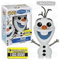 Frozen Glitter Olaf Snowman Pop! Vinyl Figure - EE Exclusive by Funko