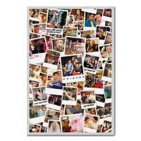 Friends Polaroids Poster Silver Framed - 96.5 x 66 cms (Approx 38 x 26 inches)