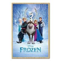 frozen disney movie cast poster beech framed 965 x 66 cms approx 38 x  ...