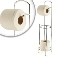 freestanding chrome finish stylish toilet roll loo roll paper base hol ...