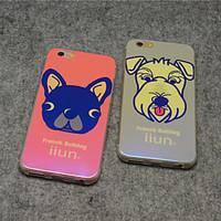 French Bulldog Dog Blue Light Reflective Blu-ray Soft TPU Case Cover for iphone 6s/iphone 6