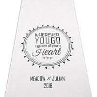 Free Spirit Personalised Aisle Runner - White With Hearts