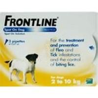 Frontline Spot On 2-10K Dog 0.67ml 3S Yellow Small Dog