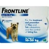 Frontline Spot On 10-20K Dog 1.34ml 3S Blue Medium Dog