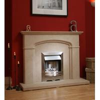 franklin limestone fireplace package with gas fire