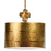 fragment gold round hanging lamp antique look