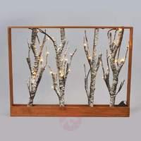 Framed LED birch twigs - battery-operated