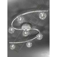 Franklite FL2305/7 Horologica 7 Light Chrome Crystal Ceiling Light
